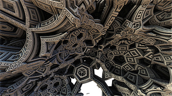 3d Fractal Art, 3D, grey, square, cube, Abstract, fractal HD wallpaper
