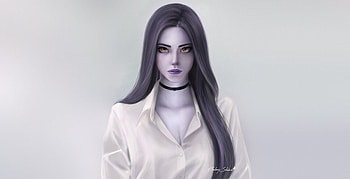 Widowmaker, long hair, video game, fantasy, art HD wallpaper