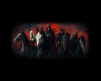 Dead Riders, riders, fantasy, dead, dark HD wallpaper