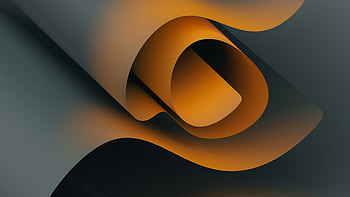 Orange And Black Folded Swirl, orange, black, swirl, motion, abstract, artist, artwork, digital-art HD wallpaper