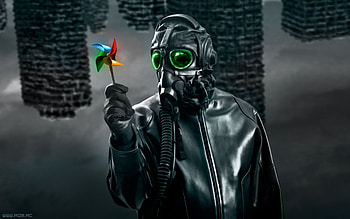 Art, Dark, Toy, Gas Mask, Mask, Mill HD wallpaper
