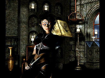 Fantasy Female, knife, girl, fantasy, female HD wallpaper