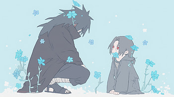 Uchiha Blue: Itachi & Madara — Silent Blossom, Anime, Naruto, Itachi Uchiha, Madara Uchiha HD wallpaper