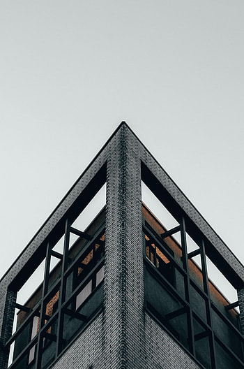 Sky, Building, Structure, Minimalism, Angle, Corner HD phone wallpaper
