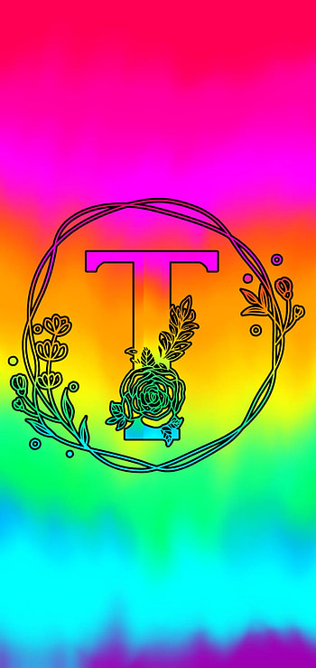 Tie Dye T, letter, tiedye HD phone wallpaper