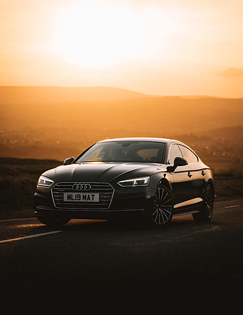 Sunset, Audi, Cars, Car, Front View, Audi A6 HD phone wallpaper