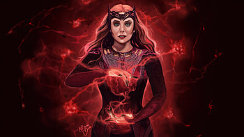 Scarlet Witch Symphony, scarlet-witch, superheroes, artist, artwork, digital-art, artstation HD wallpaper