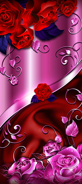 Rose Golden Flower, red, beautiful, magenta, Pink, luxury, Premium HD phone wallpaper