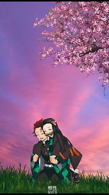 Tanjiro & Nezuko, people_in_nature, sky HD phone wallpaper