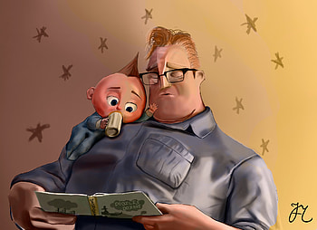 The Incredibles 2 Jack Jack Par Mr Incredible, the-incredibles-2, 2018-movies, movies, animated-movies, artwork, artist, artstation HD wallpaper