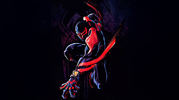 Spiderman 2099 Under Watch, spiderman, spiderman-2099, superheroes, artwork, digital-art, art, deviantart HD wallpaper