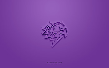 Halifax Thunderbirds, creative 3D logo, purple background, National Lacrosse League, 3d emblem, American box lacrosse team, NLL, Halifax, USA, 3d art, lacrosse, Halifax Thunderbirds 3d logo HD wallpaper