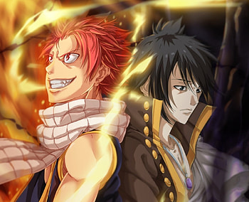 Natsu and Zeref, Natsu Dragneel, Manga, Fire, Anime, Immortal, Zeref, Guild, Dark Mage, Fairy Tail, Dragon Slayer, Strongest HD wallpaper