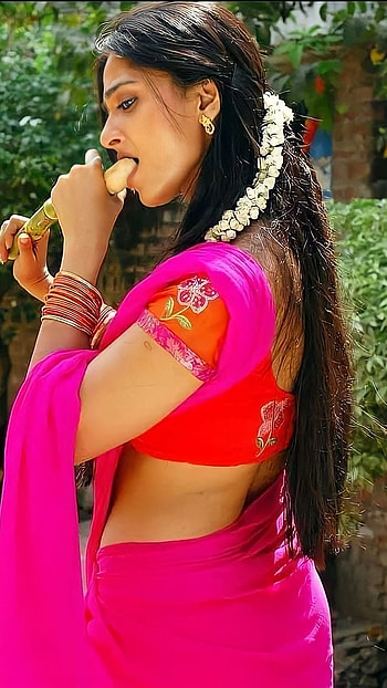 Anushka Shetty, telugu actress, saree beauty HD phone wallpaper