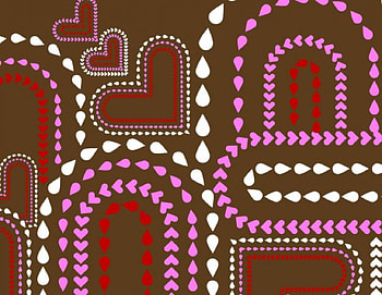 Colour Of Love, hearts, arches, love, on brown HD wallpaper