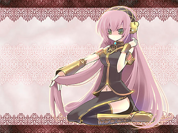 Megurine Luka, black, luka, awesome, heads, cute, vocaloid, beauty, nice, vocaloids, aqua eyes, program, girl, headset, aqua, beautiful, pink hair, diva, pink, anime, pretty, cool, idol, micro HD wallpaper