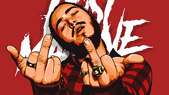 Post Malone Digital Art , post-malone, music, digital-art, behance HD wallpaper
