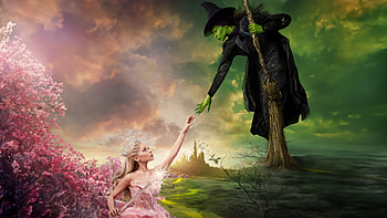 Wicked Movie, wicked, 2024-movies, movies, ariana-grande, poster, glinda, elphaba HD wallpaper