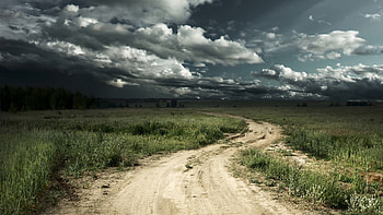 Stormy Tag - Road Stormy Sky Fields Path Farm Dark Country Tempestuous Rough Tumultuous Rabid Storm HD wallpaper