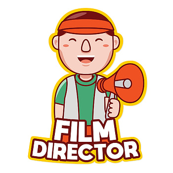 Film director's emblem, Professional logo design, Filmmaking industry, Artistic representation HD phone wallpaper
