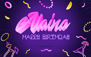 Happy Birtay Alaina, , Purple Party Background, Alaina, creative art, Happy Alaina birtay, Alaina name, Alaina Birtay, Birtay Party Background HD wallpaper