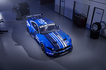 2021 Blue Ford Mustang GT supercar HD wallpaper