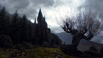 of Hogwarts Castle from Harry Potter and the Prisoner of Azkaban, movie, Harry Potter, Harry Potter and the Prisoner of Azkaban, Hogwarts Castle HD wallpaper