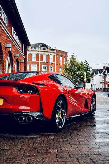 Ferrari, Red, car, sport car, automotive HD phone wallpaper