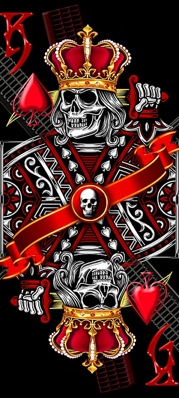 King of skull card, Alphabet, red, art, premium, Latter k, luxury, K HD phone wallpaper