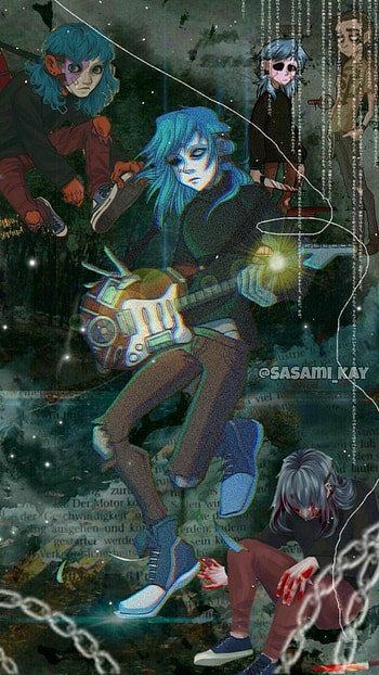 Sally face, art, green HD phone wallpaper