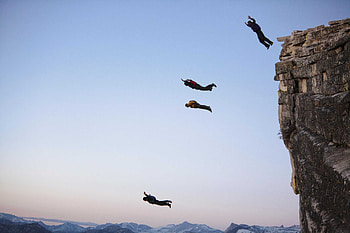 Half Dome, BASE Jumping HD wallpaper
