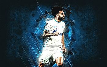 Claudinho, FC Zenit Saint Petersburg, Brazilian Footballer, Midfielder, Blue Stone Background, FC Zenit, Football HD wallpaper