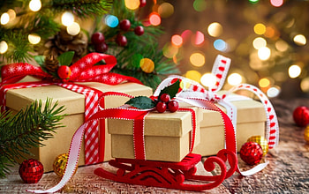 Merry Christmas!, craciun, light, christmas, red, gift HD wallpaper