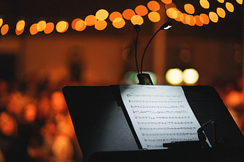 Music, Glare, Shine, Light, Bokeh, Boquet, Notes HD wallpaper