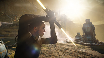 Rey Skywalker Dual Saber, Rey (Star Wars), video game, Star Wars Battlefront II (2017) HD wallpaper