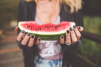 Watermelon woman, Food art masterpiece, High-resolution beauty, Captivating HD wallpaper