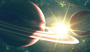 Planets, Universe, Shine, Light, Beams, Rays, Ring HD wallpaper
