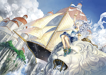 Janemere, short hair, tagme, white hair HD wallpaper