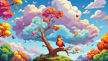 Bird drawing, bird, Anime, drawing, sky, cloud, Anime Bird, Sky Anime HD wallpaper