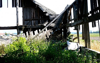 Falling Down, wrecked, barn, old, washington, farm HD wallpaper