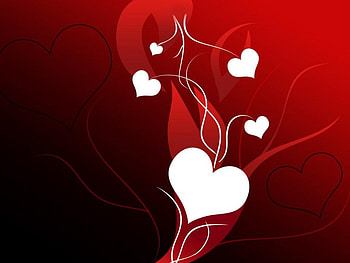 Hearts, abstract HD wallpaper