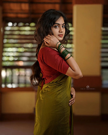 Devika, traditional, beauty, saree, mallu, devu HD phone wallpaper