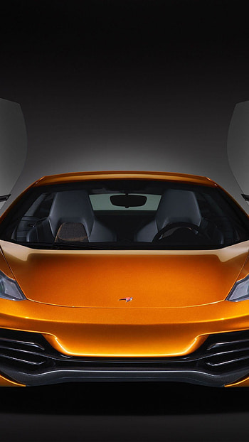 Orange McLaren 12C car, car, mclaren 12c, orange HD phone wallpaper