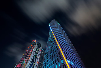 Buildings Skyscraper Dubai Nights , skycrapper, buildings, dubai, night, world HD wallpaper