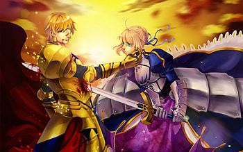 Gilgamesh, Fate/Zero, Sword fight, Epic HD wallpaper