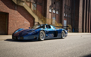 Maserati MC12, , front view, exterior, blue hypercar, MC12 Corsa, MC12 tuning, italian supercars, Maserati HD wallpaper