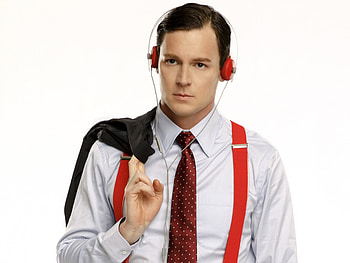 Benjamin Walker, white, black, heads, man, red, actor, tie HD wallpaper
