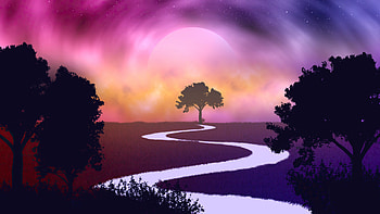 Way To Moon Minimal , artist, artwork, digital-art, deviantart, minimalism, minimalist HD wallpaper