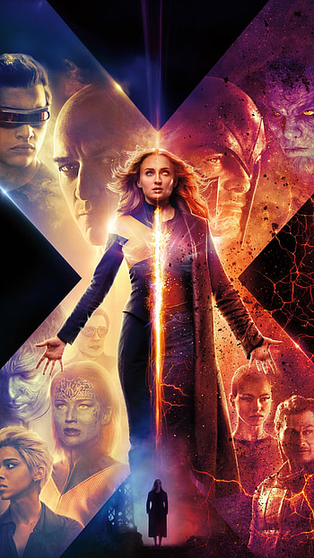 X-Men Dark Phoenix, Movie, Posters, Fiery HD phone wallpaper