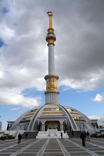 Independence monument of Turkmenistan, Ashgabat attractions, Turkmenistan monument, Symbol of independence HD phone wallpaper